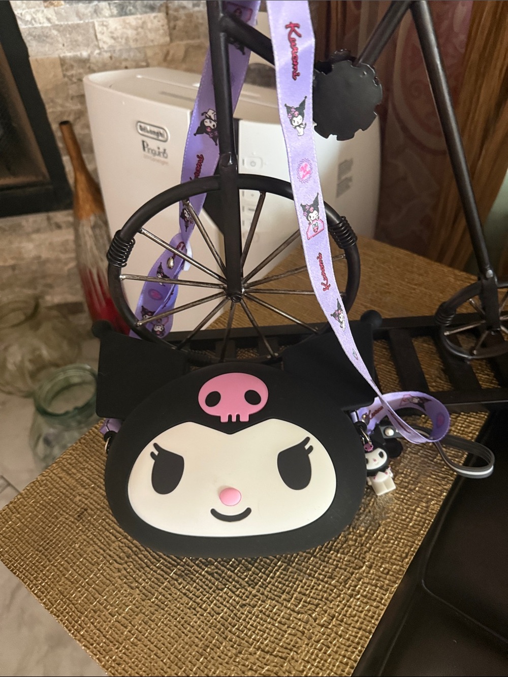 Sanrio Kuromi Black and Purple Kids Crossbody Bag